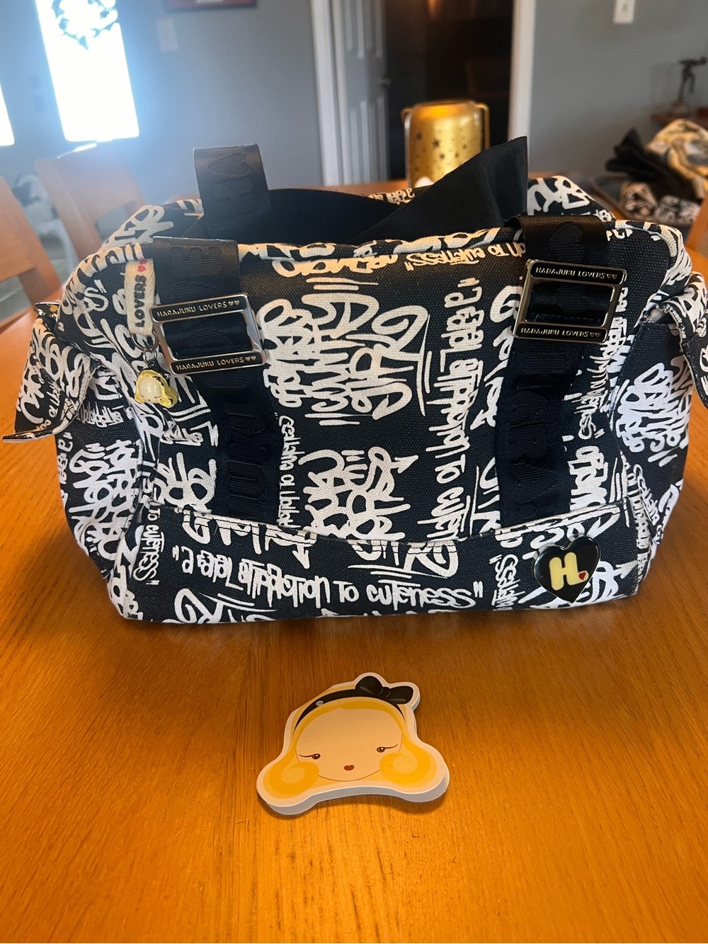 Harajuku lovers canvas Wicked graffiti bag, Gwen Stefani Y2K, very good conditio